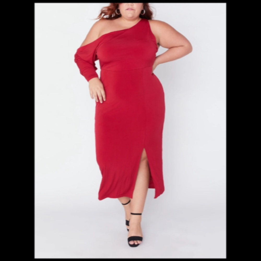 Soncy Paint The Town Red Midi Dress Size 1 (14/16) - NWT